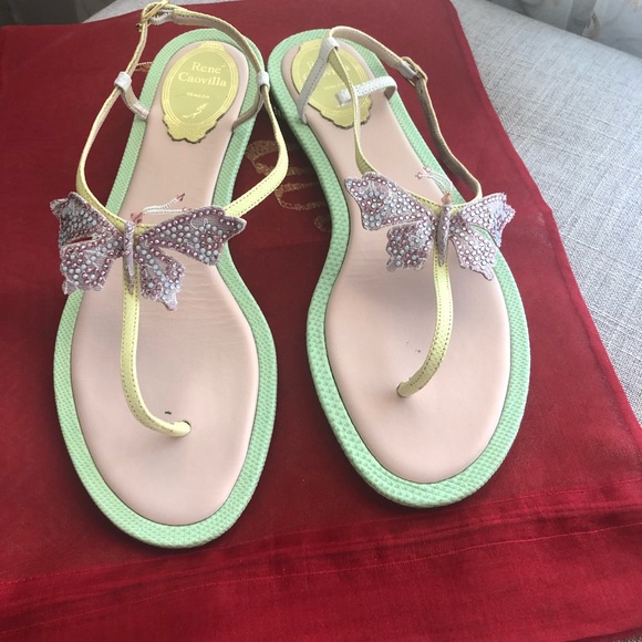 rene caovilla butterfly heels